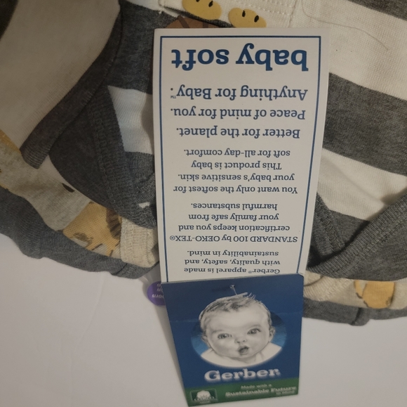 Set of 3 Gerber Sustainable Cotton Lion Onesies - Picture 2 of 8